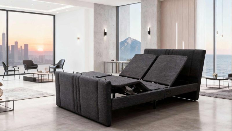 Lit Ajustable Électrique :  Rembourré EG7