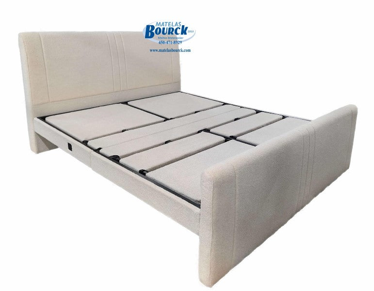 Lit Ajustable Électrique :  Rembourré EG7