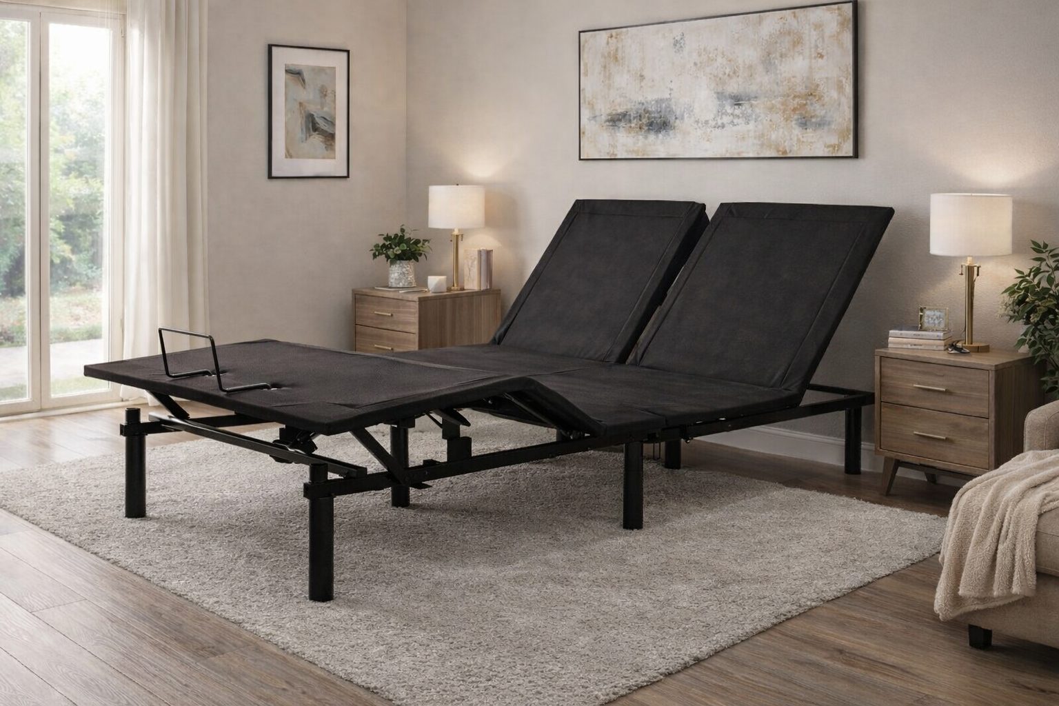 Lit Ajustable Électrique: Tête Séparée Duo