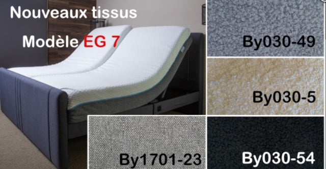 Lit Ajustable Électrique :  Rembourré EG7
