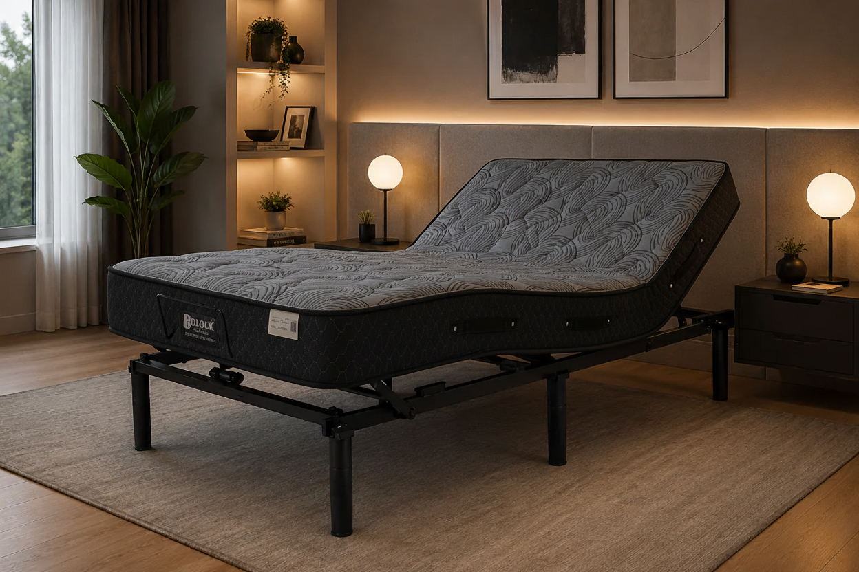 Matelas Latex HC-4000 sur base ajustable articulée